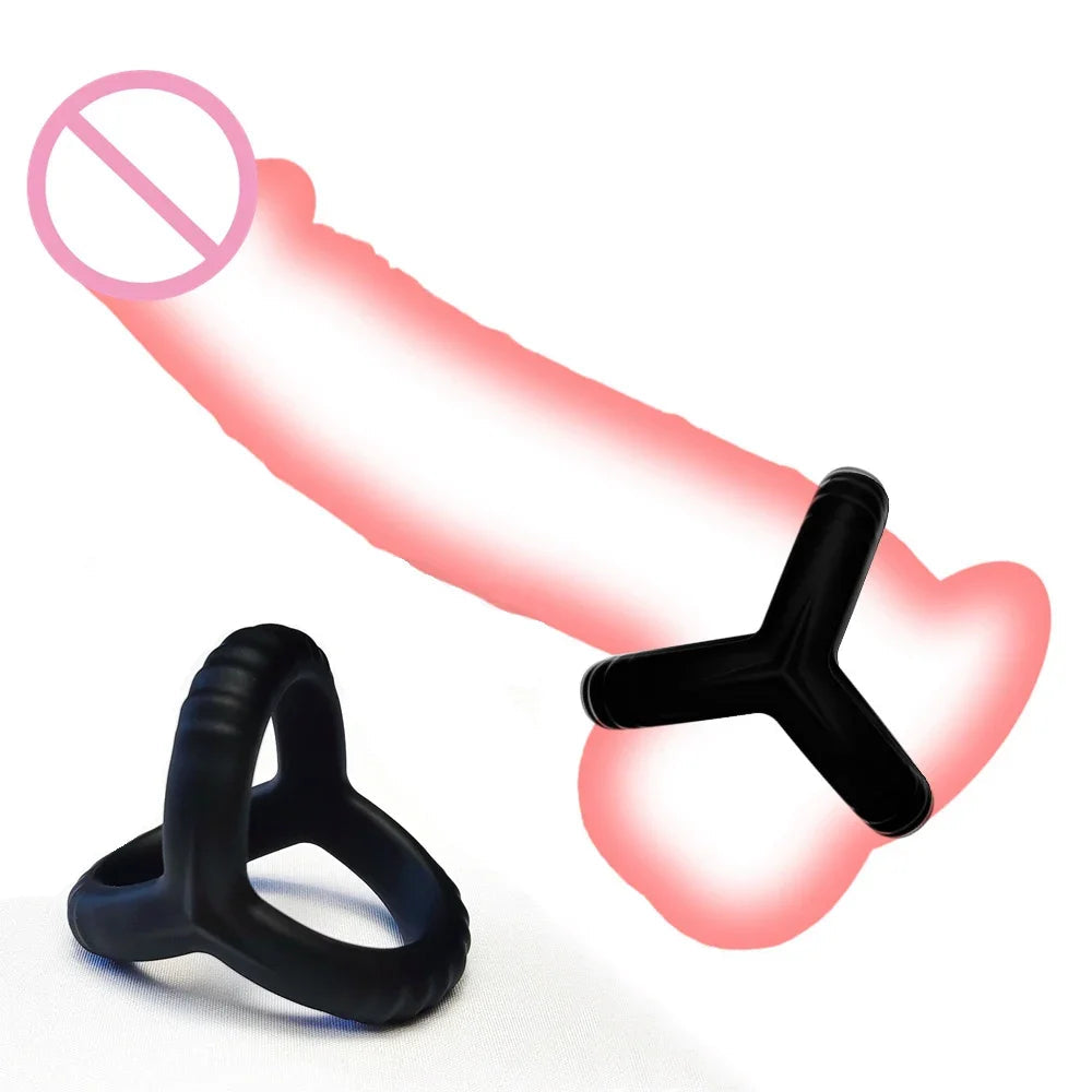 Anillo de silicona reutilizable para hombres, Agrandamiento del pene, retraso de la eyaculación