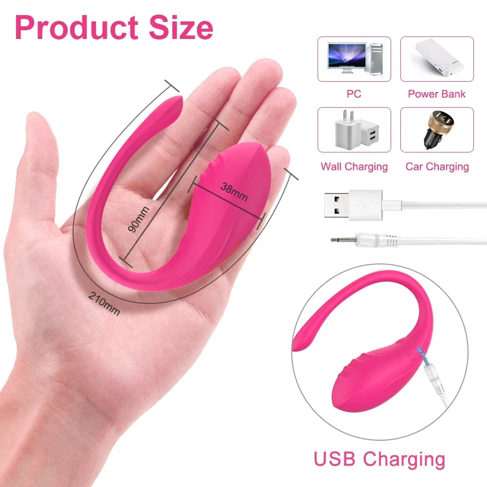 Vibrador con Control inalámbrico, punto G, masturbador femenino, Juguetes sexuales para mujeres