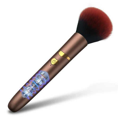 Brocha de maquillaje, vibrador de punto G, potente vibrador, estimulador de orgasmo para pezón y Vagina, carga inalámbrica USB
