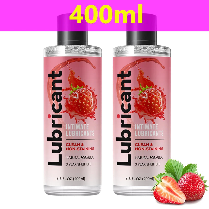 Lubricante Gel comestible con sabor a fresa, lubricante a base de agua.