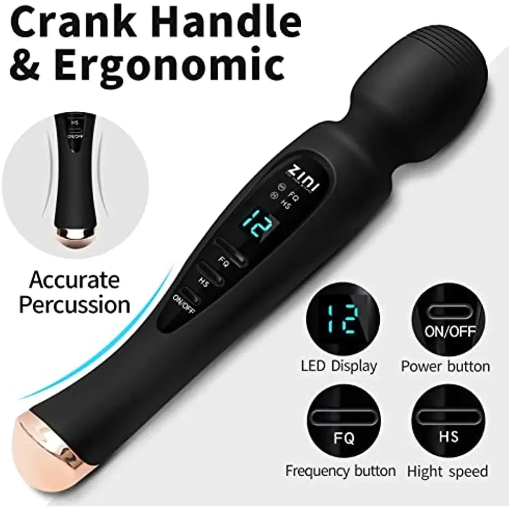 Vibrador de clítoris con diseño hergonomico de 12 velocidades y cargador magnético USB