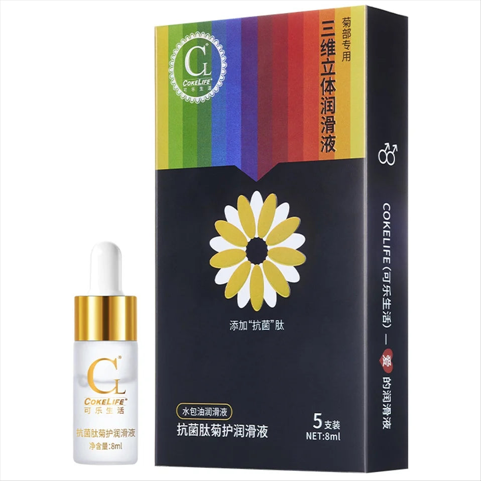 5 Gel, lubricante Anal, sexo sin dolor, lubricación prolongada por mas tiempo a base de agua