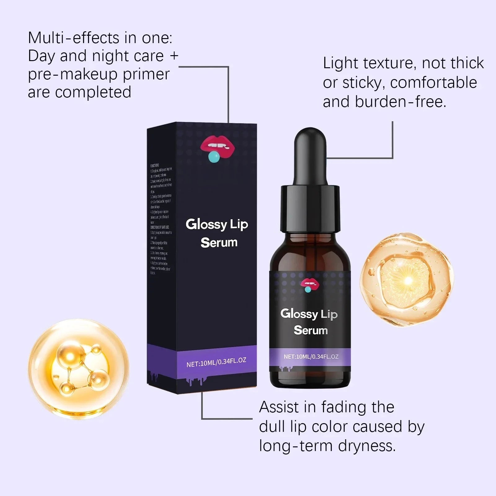 Aceite esencial para dar volumen a los labios instantáneos, nutritivo, hidratante, Sexy, brillo de labios carnosos