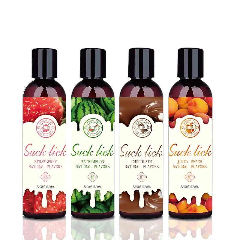 Lubricante sexual comestible, con infusión de 4 sabores naturales